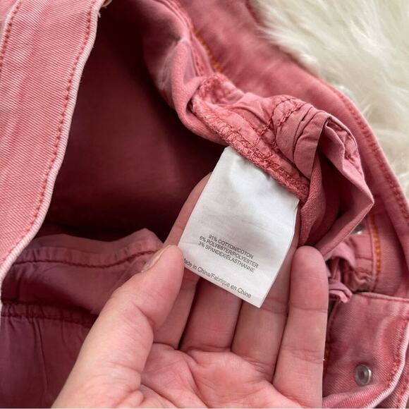 Tory Burch Rose Pink Slim Straight Leg Low Rise Jeans 24 - Picture 8 of 8